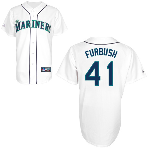 Charlie Furbush #41 Youth Baseball Jersey-Seattle Mariners Authentic Home White Cool Base MLB Jersey